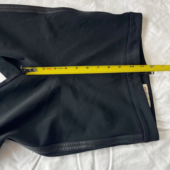 Burberry Black Leather Trim Skinny Fit Pants - Women's Size US 6 - Picture 8 of 9